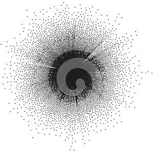 Abstract monochrome halftone blast. EPS 10