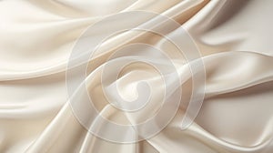 Abstract monochrome luxurious fabric background. Beautiful background luxury cloth with drapery and wavy folds of ivory