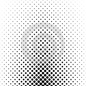 Abstract monochrome polka dot pattern - geometric vector background design photo