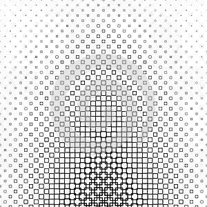 Abstract monochrome square pattern design