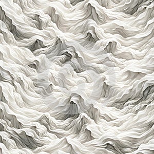 Abstract Monochrome Textured Waves Background, AI Generated