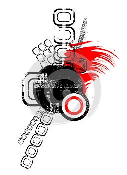 Abstract montage design vector