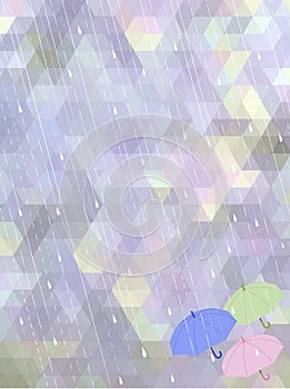 Abstract mosaic background in rainy season concept