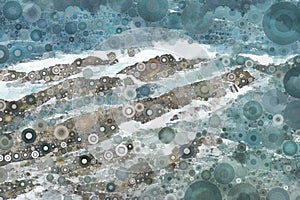 Abstract mosaic ocean wave texture