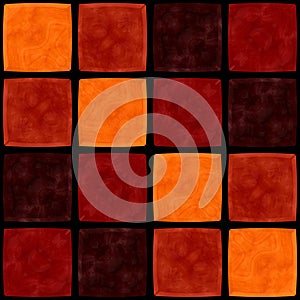 Abstract mosaic orange brown shining tile