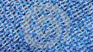 Abstract mosaic panel in blue and white color.