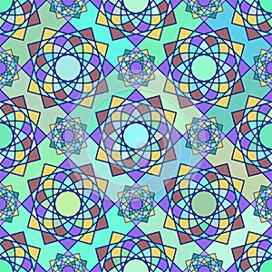 Abstract mosaic spirograph pattern