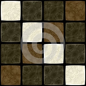 Abstract mosaic brown beige black tile