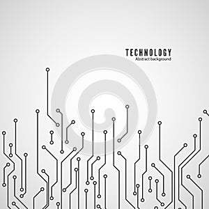 Abstract motherboard texture. Abstract technology circuit board circle background. Vector illustration