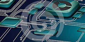 Abstract motherboard vector circuit background