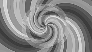 Abstract motion background with psychedelic twisting circles. Round striped black white lines.