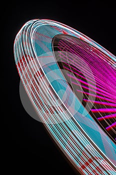 Abstract Motion Blur of Ferris Wheel