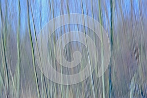Abstract motion blurred background with vertical lines in light blue tints