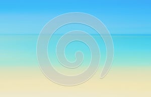 Abstract Motion Blurred Summer Seascape Background Of Sunny Beach