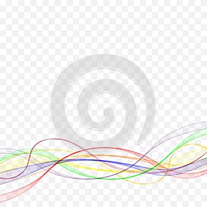 Abstract motion smooth color wave vector. Curve rainbow lines. eps 10