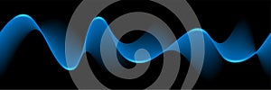 Abstract motion wave vector illustration. Blue design element for party, music or technology modern concept isolated on