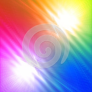 Abstract motley rainbow background with shining lines and waves