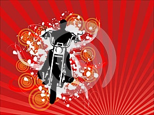 Abstract Motorcycle Rider Background Vector