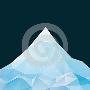 Abstract mountain landscape in polygonal origami style