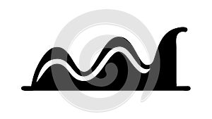 Abstract Mountain Range Silhouette, Natural Landscape Design Element, vector design Generative AI