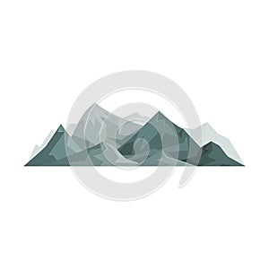 Abstract mountains, outdoor design element, nature landscape, mountainous geology vector Illustration