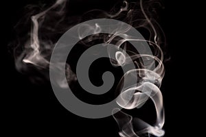 Abstract movement smoke on dark background