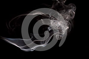 Abstract movement smoke on dark background