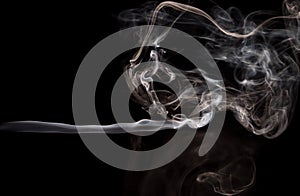 Abstract movement smoke on dark background
