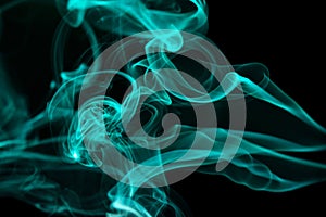 Abstract movement smoke on dark background