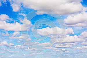 Abstract movement of white clouds in a blue sky for use as a background