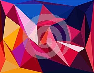 Abstract mult coloful polygon template background vector texture