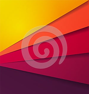 Abstract Multi Color Vector Background With Overlap Paper Layer