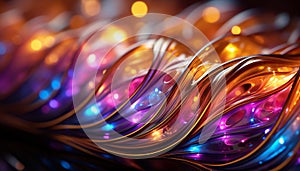 Abstract multi colored pattern decoration with shiny design generated by AI