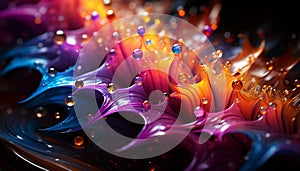 Abstract multi colored pattern, futuristic illustration design generated by AI