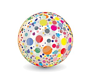 Abstract multicolor ball