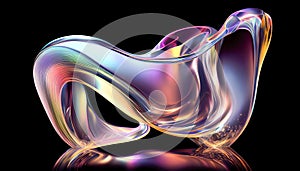 Cryptocurrency concept. Bitcoin on a blue background. Generative AI