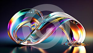 Cryptocurrency concept. Bitcoin on a blue background. Generative AI