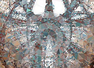 Abstract multicolor mosaic backdrop. Design template. Raster clip art