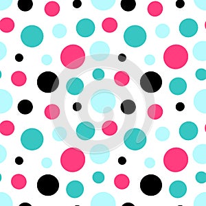 Abstract multicolor seamless pattern background illustration with circles