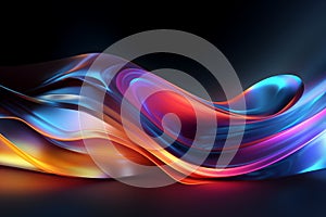 Abstract multicolor swirl wave background. Flow liquid lines design element