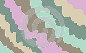 Abstract multicolor wavy background. Pink lavender, mint and other colors.
