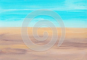 Abstract multicolored art painting background texture. Blue, yellow, brown abstraction. Conceptual artwork