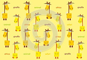 Abstract multicolored background from giraffe