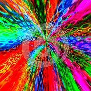 Abstract multicolored background, optical effect, digital illustration,