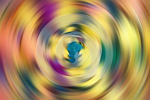 Abstract multicolored background with scintillating circles and gloss. Blur abstract radial background