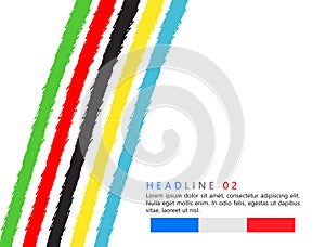 Abstract multicolored background. Vector graphics for design. lines, texture. Abstract curly line with olympics color.