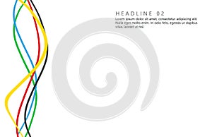 Abstract multicolored background. Vector graphics for design. Waves, texture.