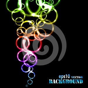 Abstract multicolored circles background