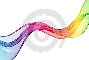 Abstract multicolored color spectrum wave design element.