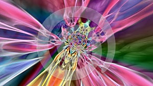 Abstract multicolored futuristic fractal background